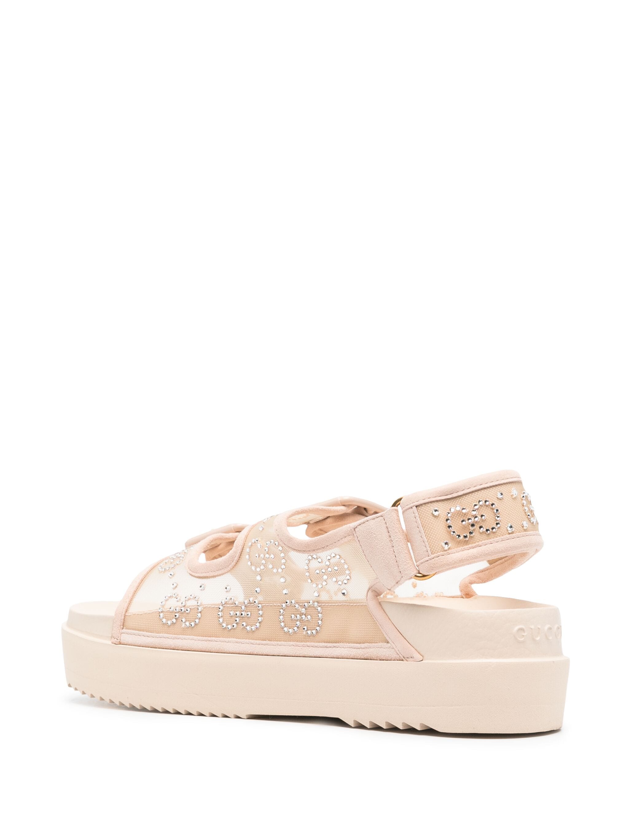 Gucci GG crystal-embellished mesh sandals