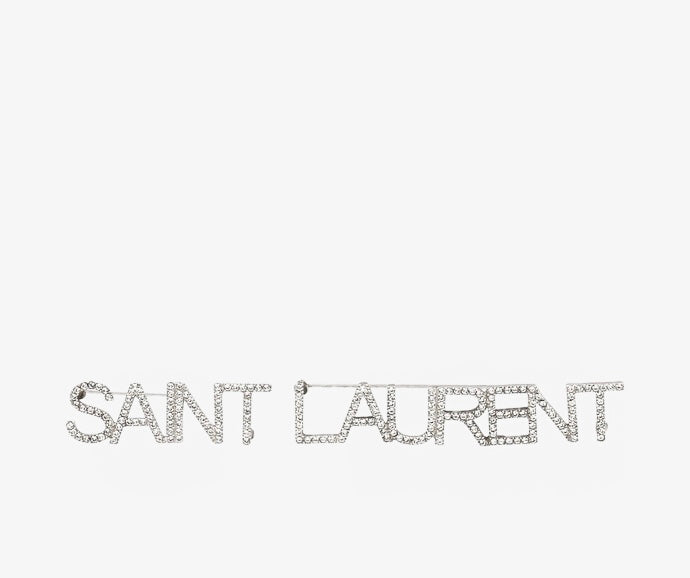 Saint Laurent  brooches with crystal pin