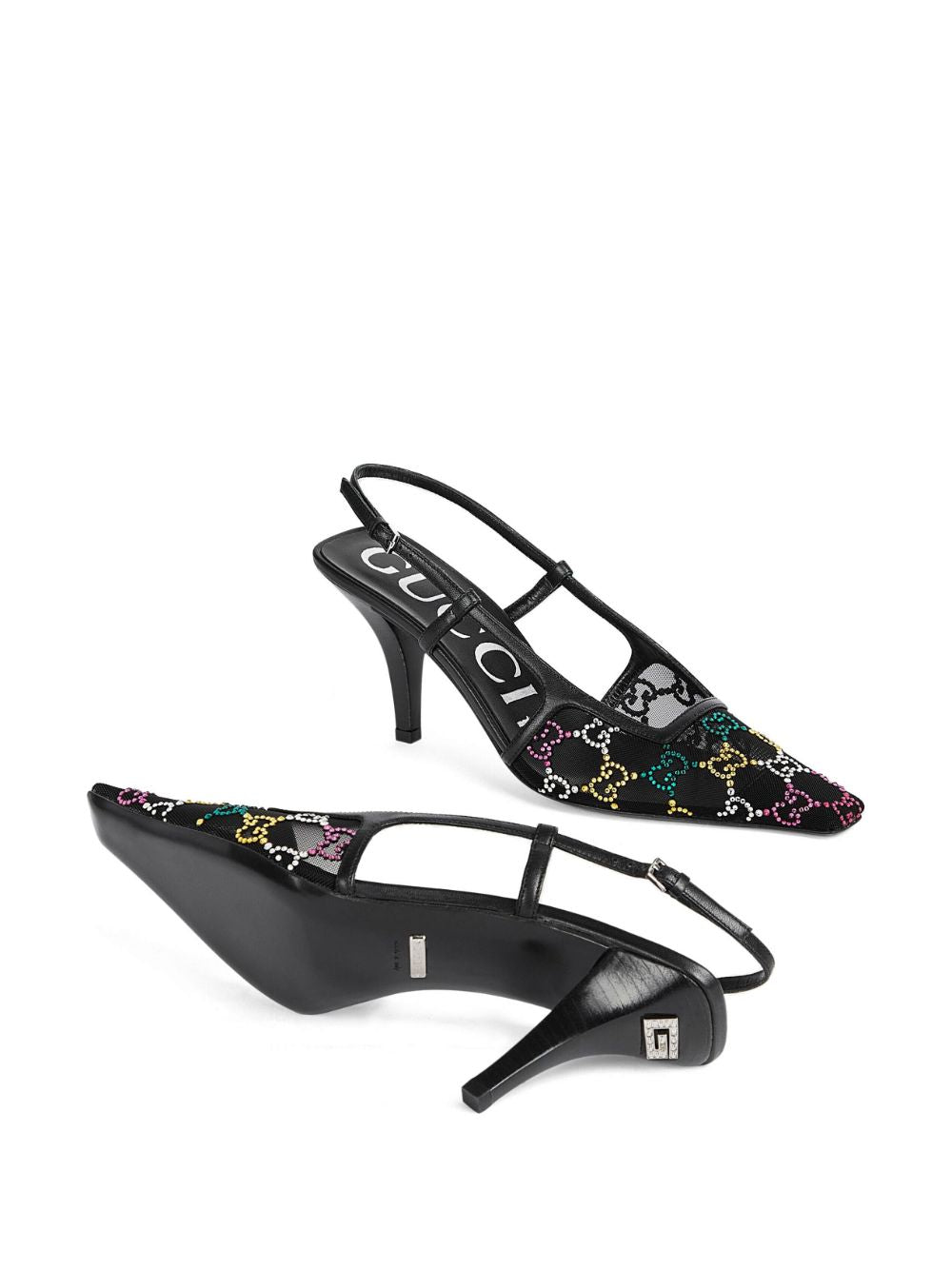 Gucci GG Micro Mesh Slingback Pumps