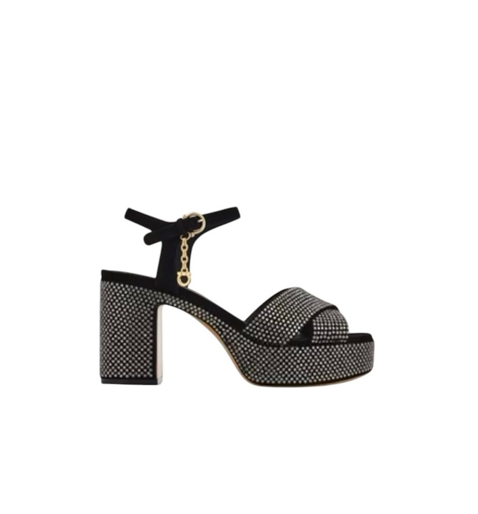 Ferragamo Crystal Platform Sandal