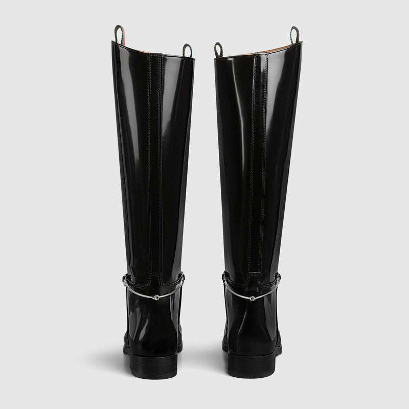 Gucci Slim Horsebit Leather Boots