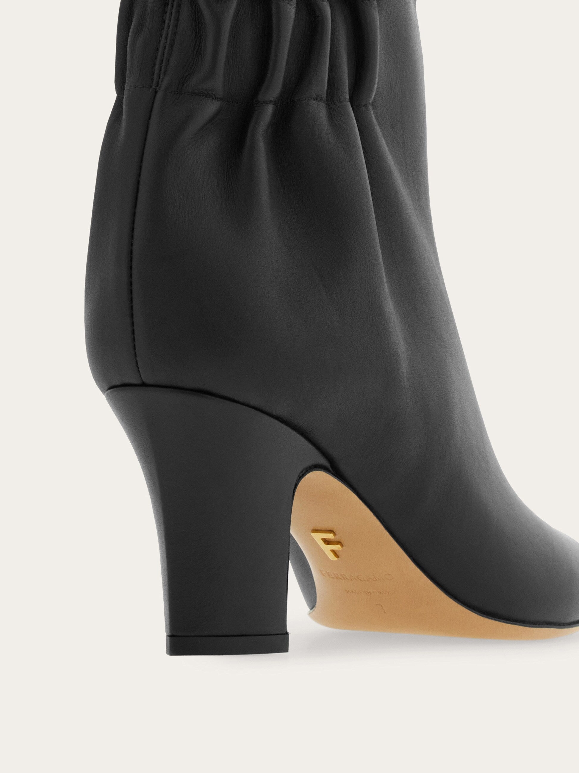 Ferragamo Ruched Detail Knee Boots