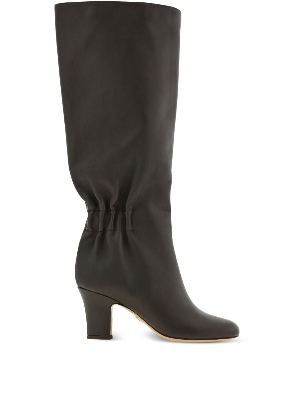 Feragamo Ruched Detail Knee Boots