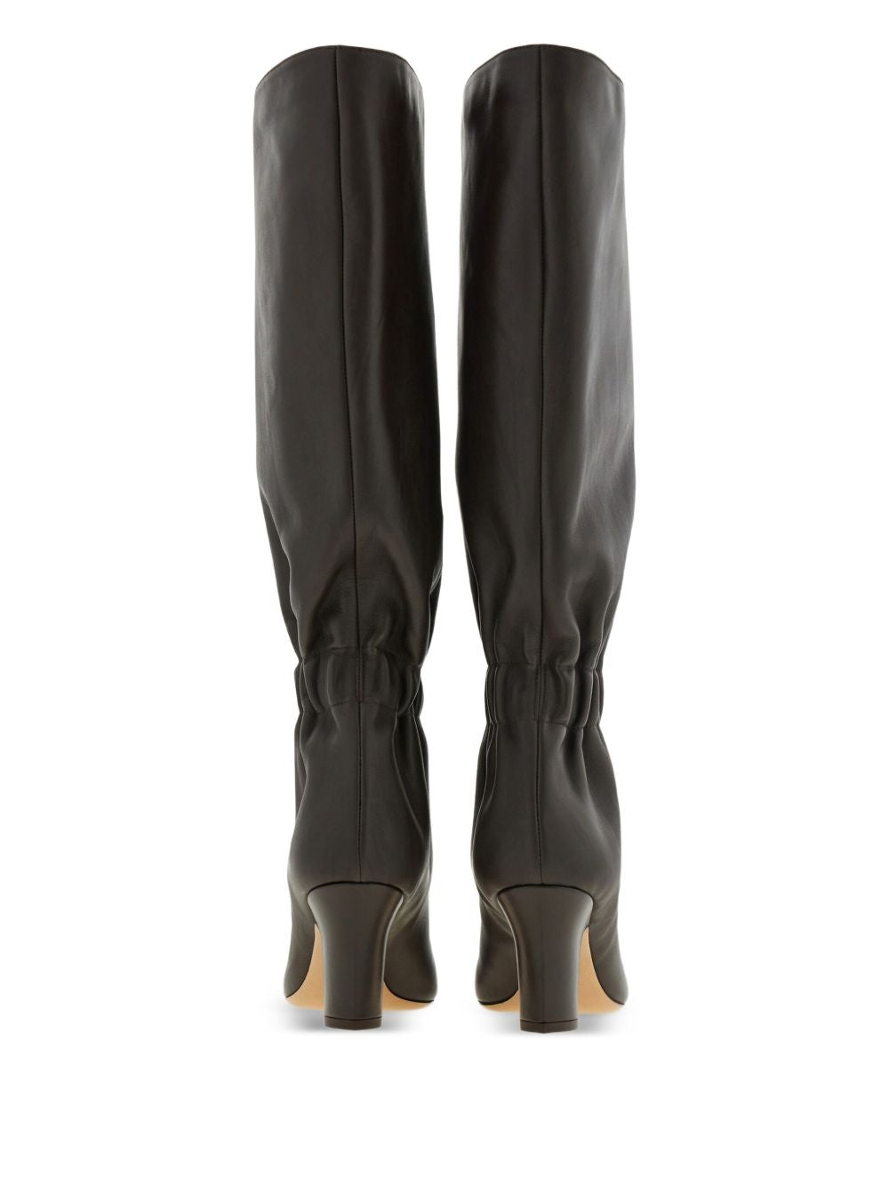 Feragamo Ruched Detail Knee Boots