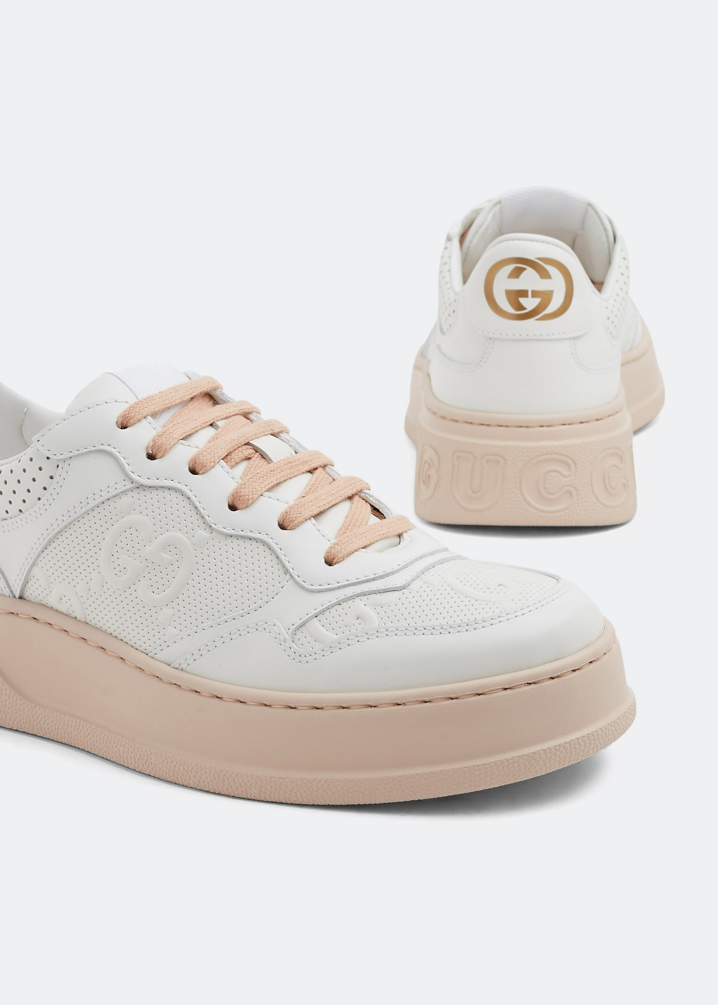 Gucci GG Embossed Leather Sneakers