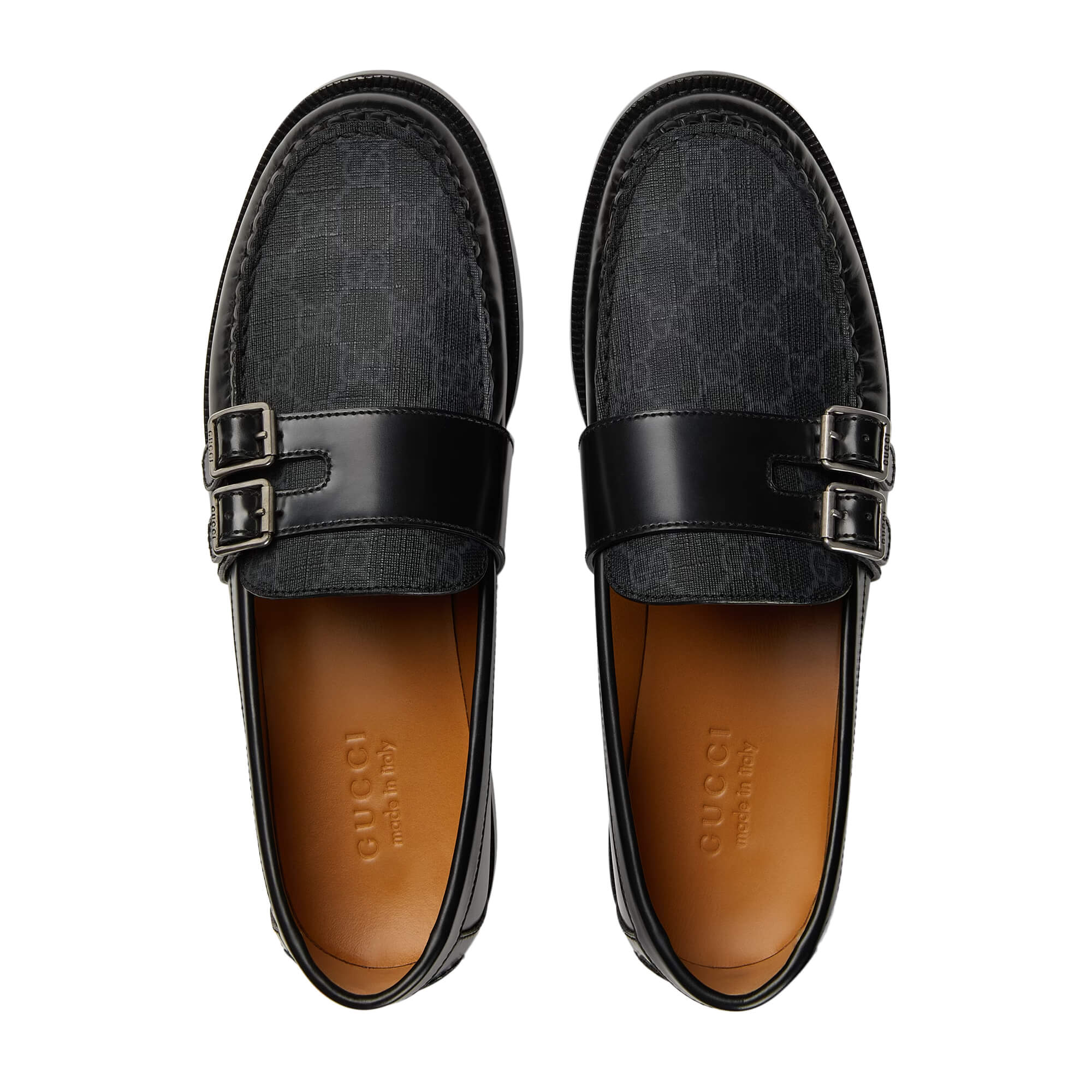 Gucci GG Mocassino Leather Loafers