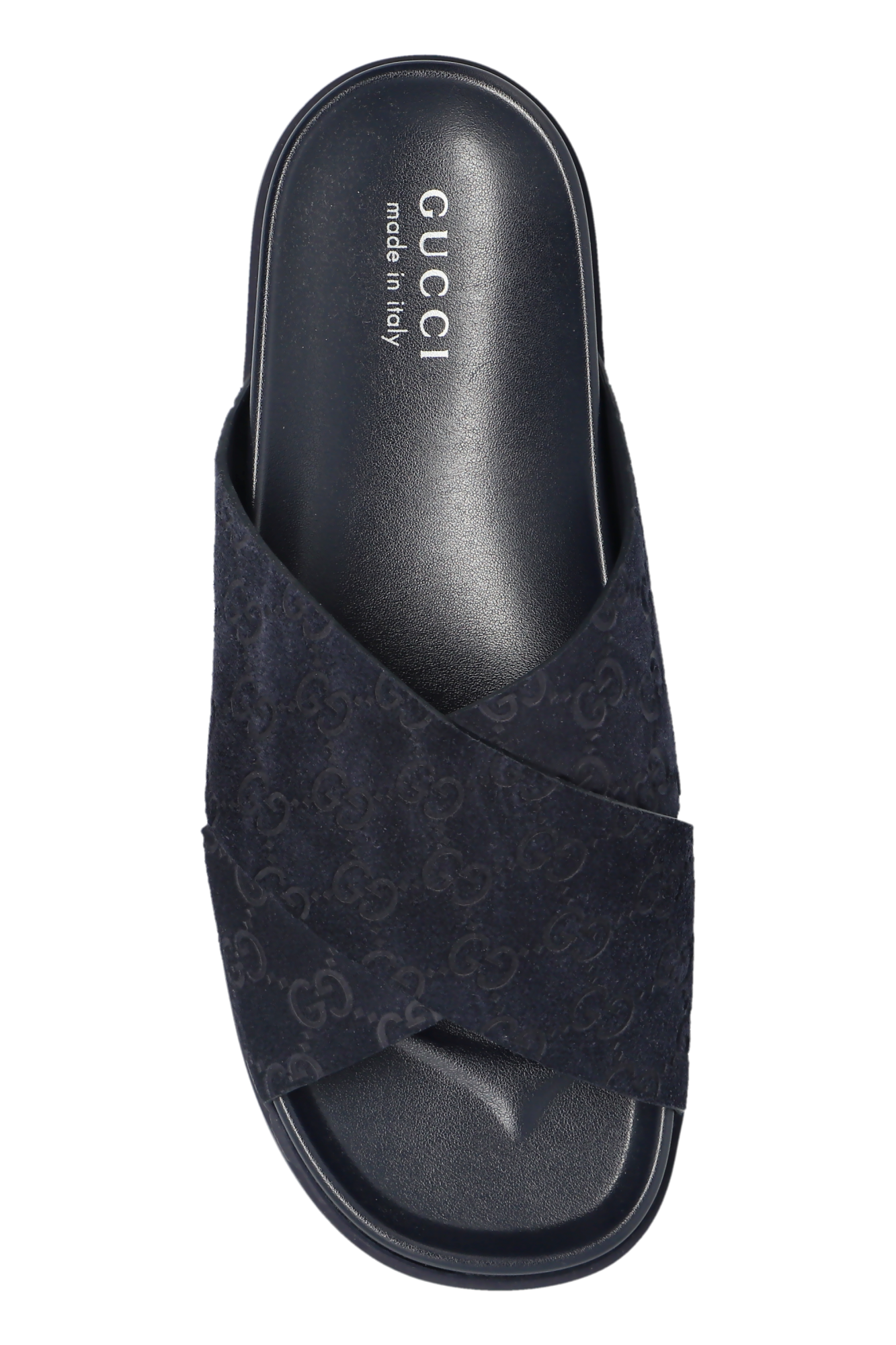 Gucci Criss Cross GG Slide Sandals