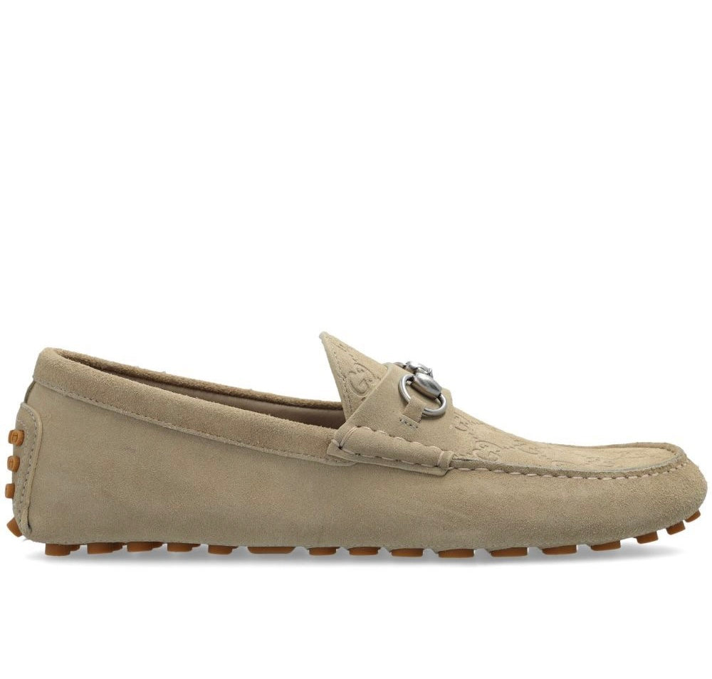 Gucci Horsebit GG Suede Drivers