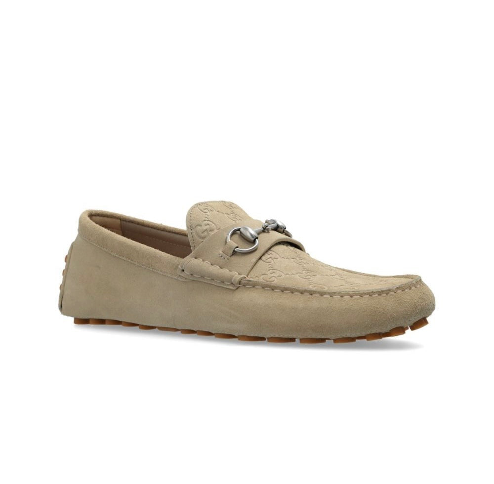 Gucci Horsebit GG Suede Drivers