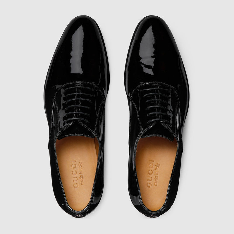 Gucci Double G Lace Up Patent Shoes