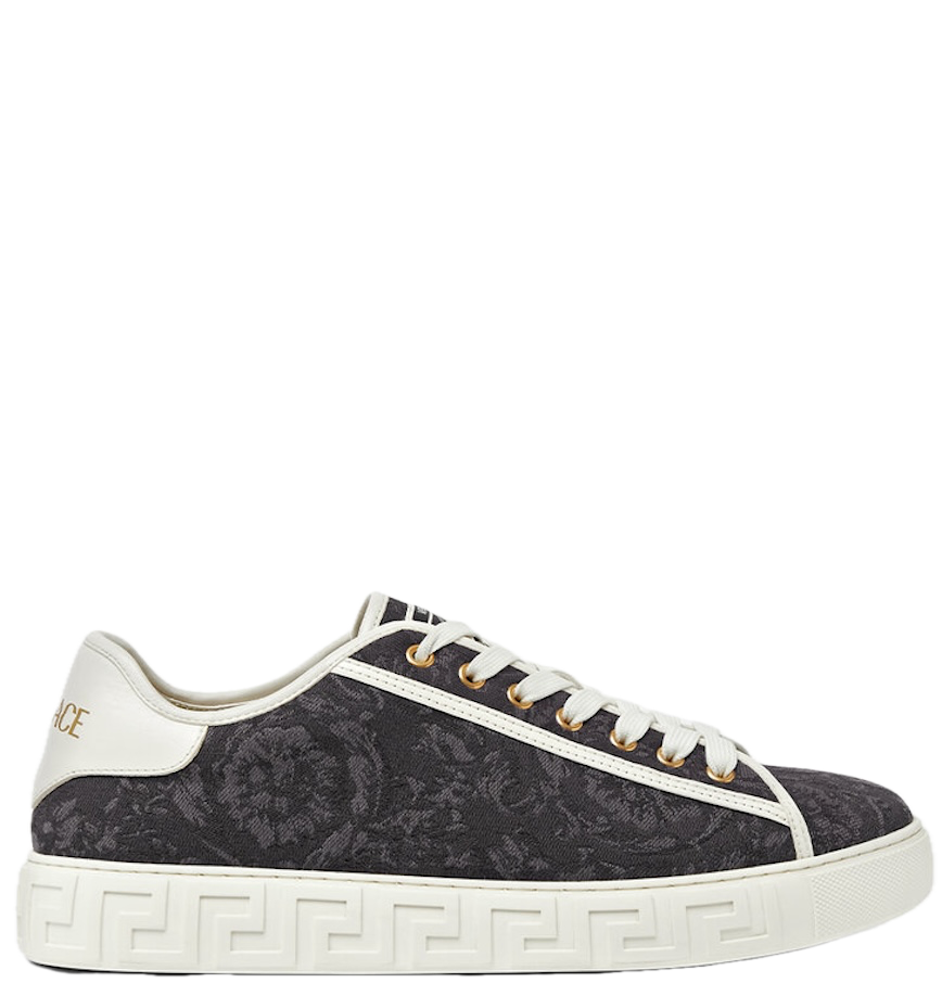 Versace Greco Jacquard Canvas Sneakers