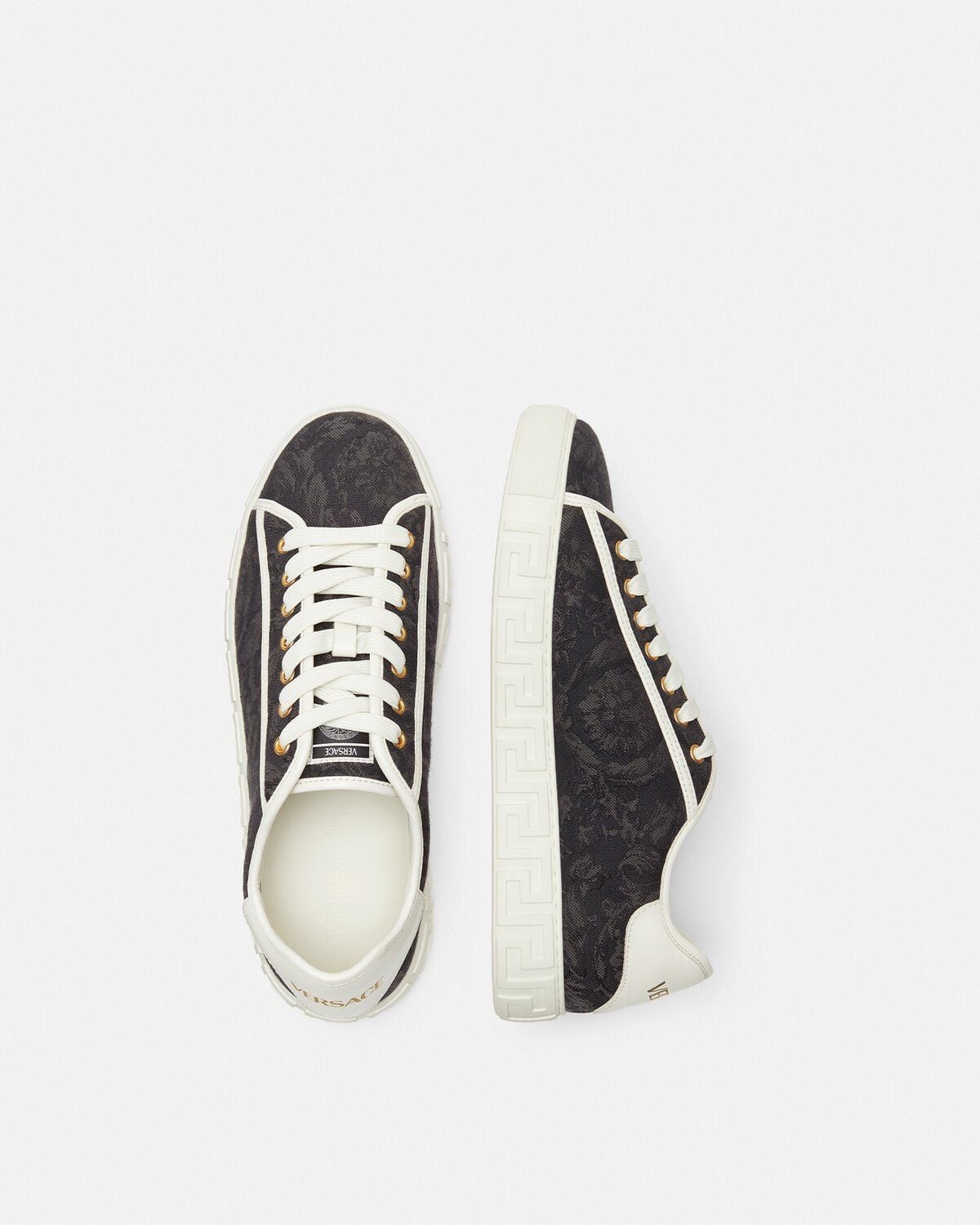 Versace Greco Jacquard Canvas Sneakers