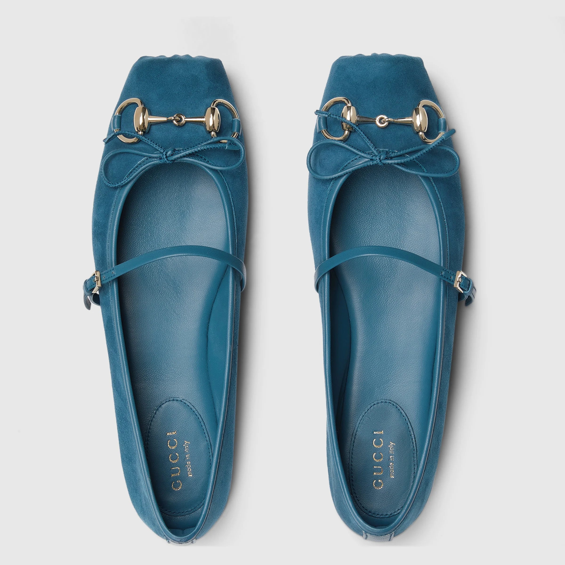 Gucci Horsebit Suede Ballet Flats