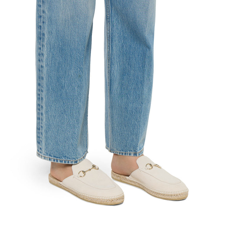 Gucci Horsebit Suede Espadrille Mules