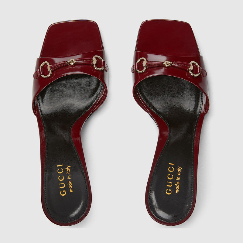 Gucci Horsebit Leather Slide Sandals
