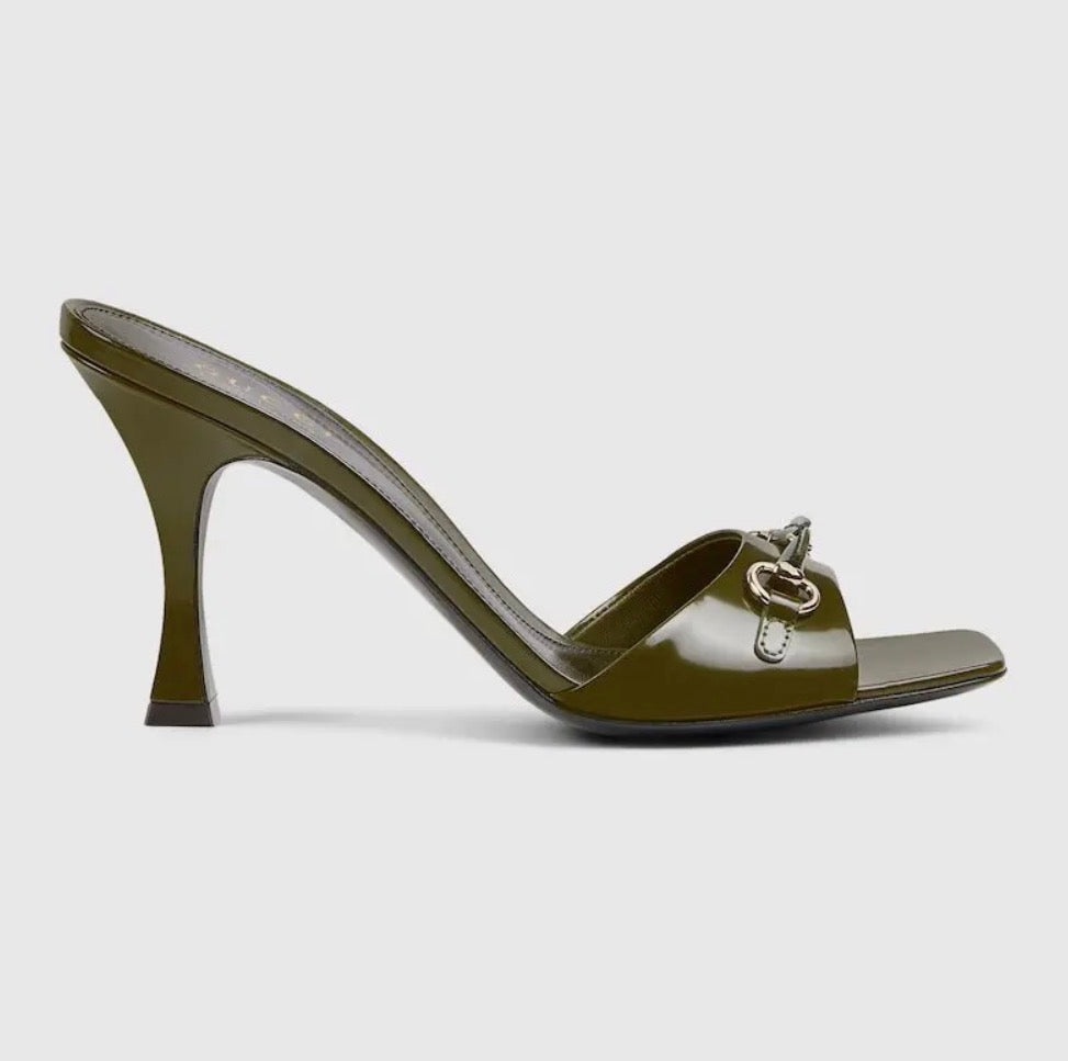 Gucci Horsebit Leather Slide Sandals