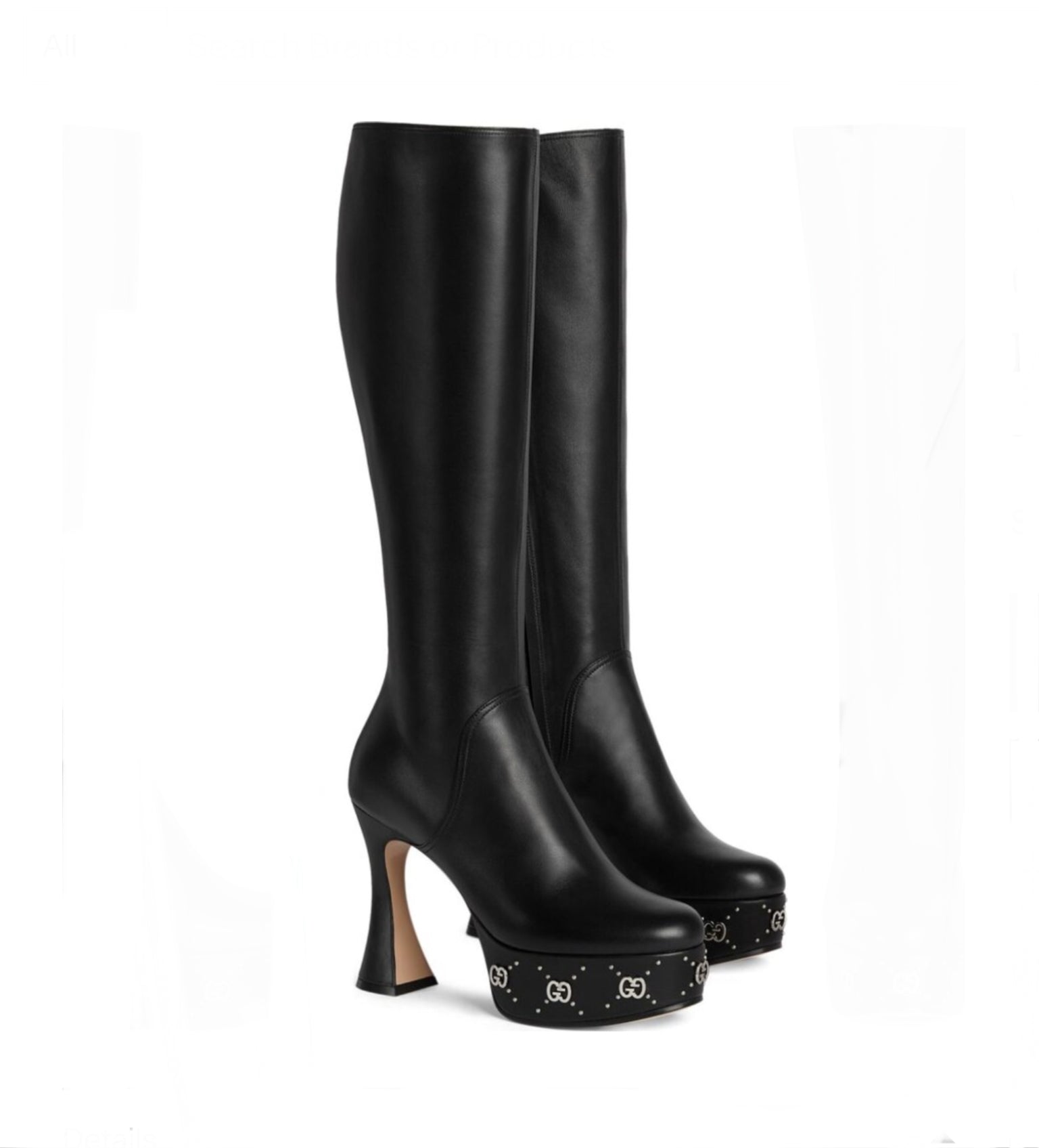 Gucci GG Studs 115mm platform boots