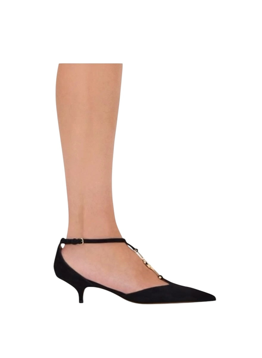 Ferragamo F-Buckle T-Strap Pump