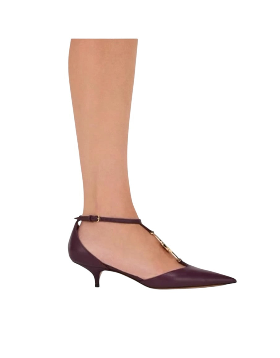 Ferragamo F-Buckle T-Strap Pump