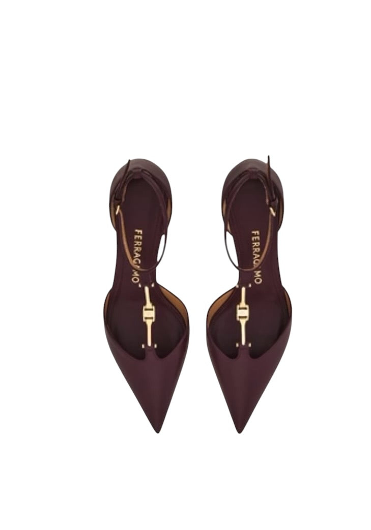 Ferragamo F-Buckle T-Strap Pump