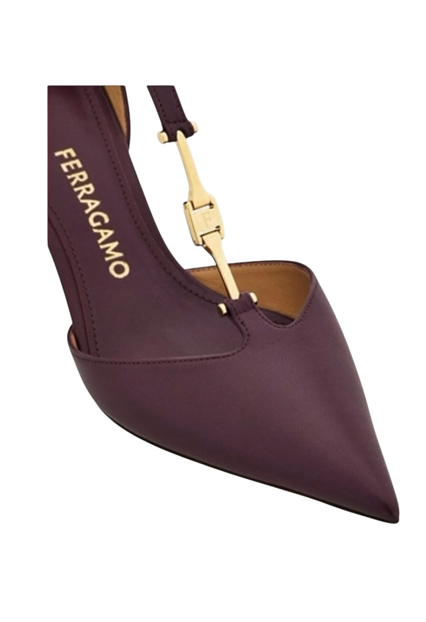 Ferragamo F-Buckle T-Strap Pump