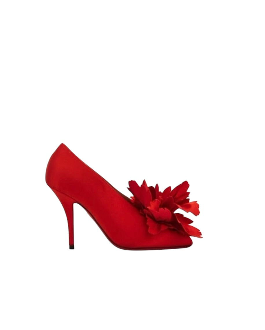 Ferragamo Flower Embellished Pump