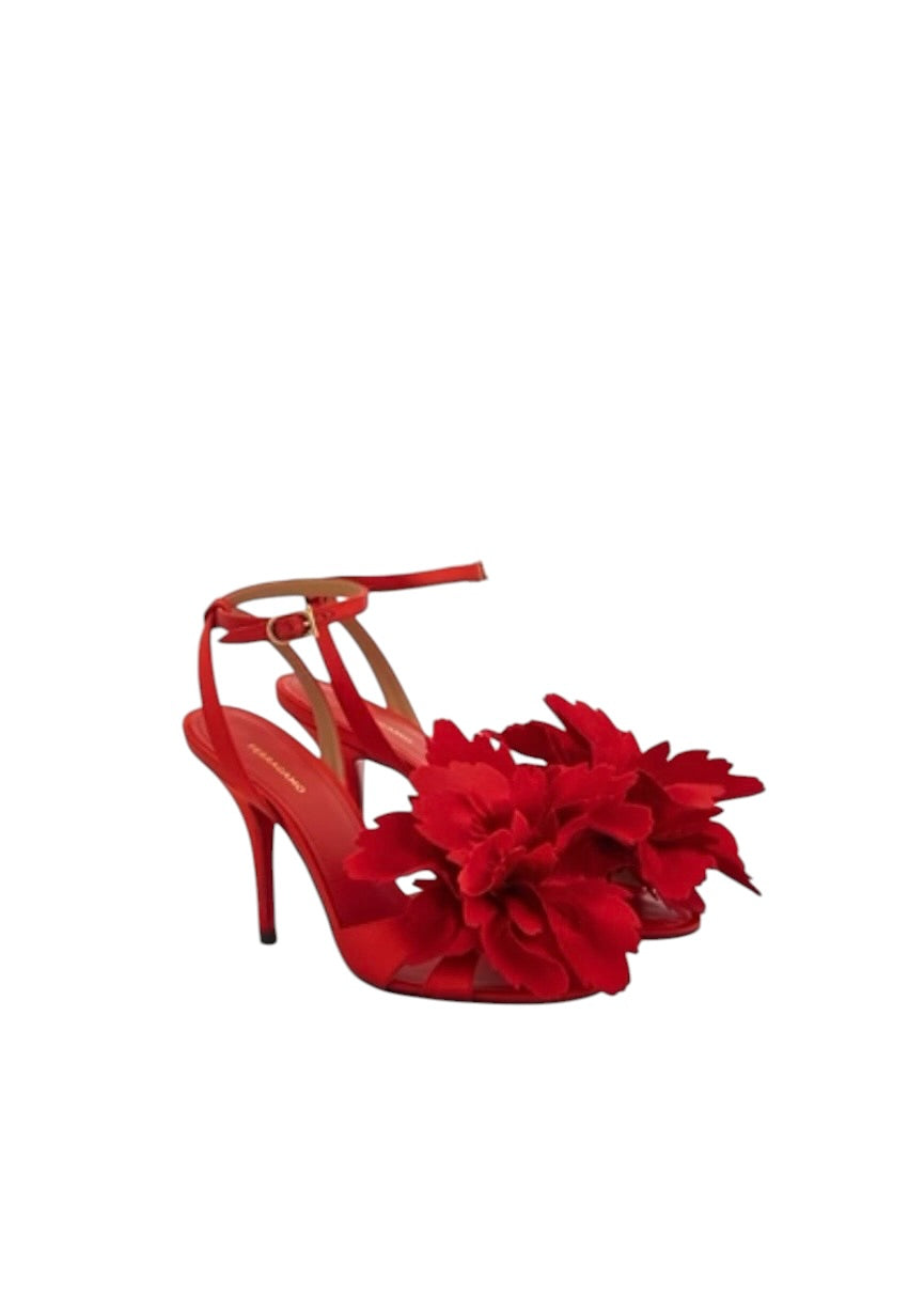Ferragamo Flower Embellished Sandal