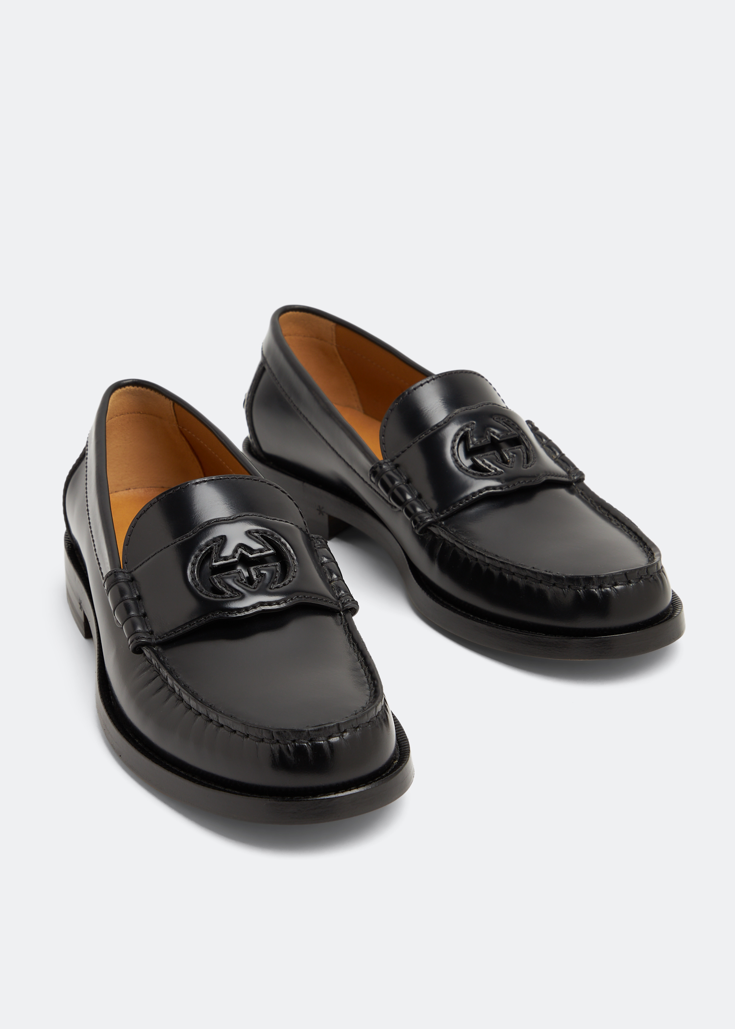 Gucci Interlocking G Leather Loafers