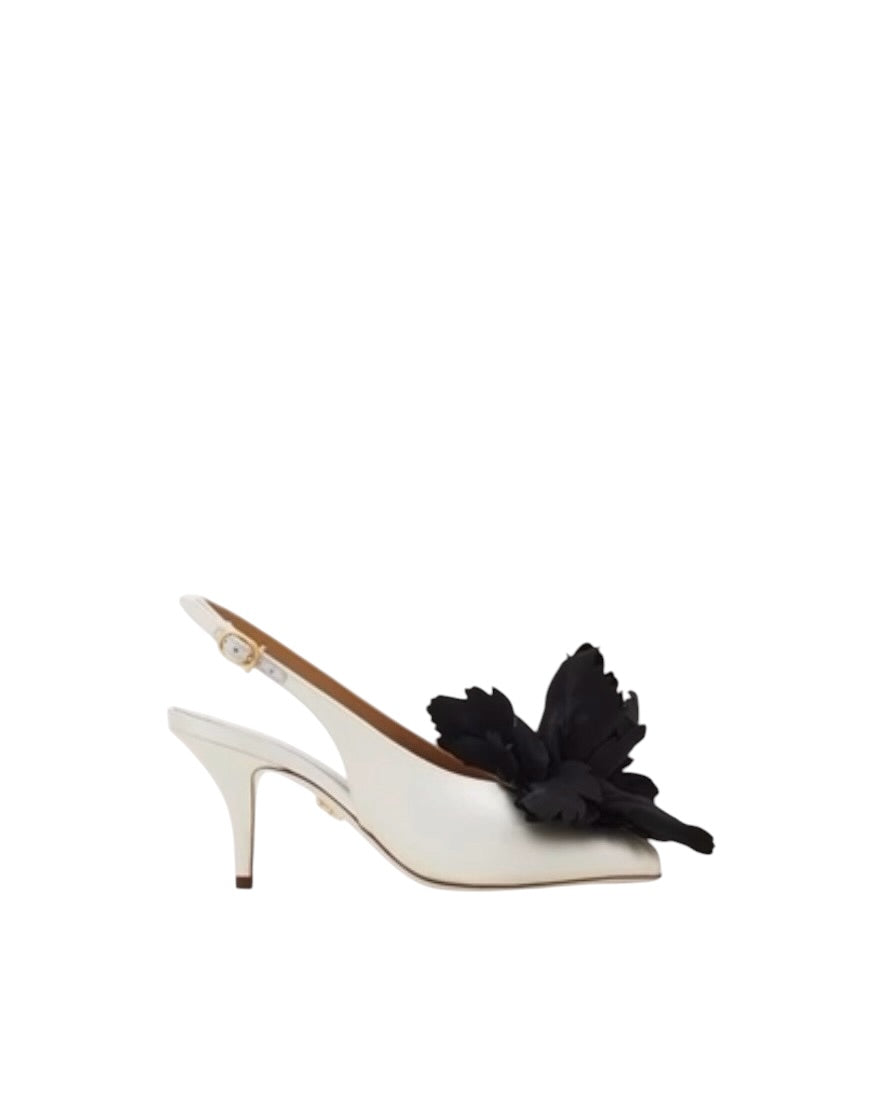 Ferragamo Flower Embellished Slingback