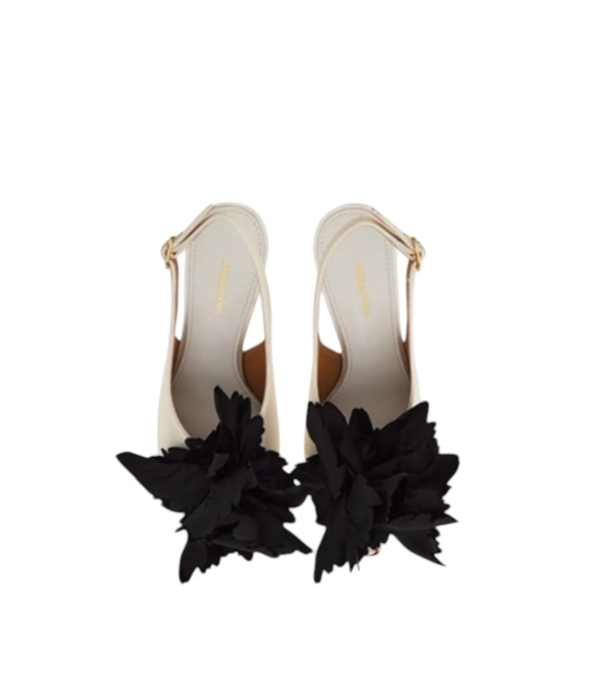 Ferragamo Flower Embellished Slingback