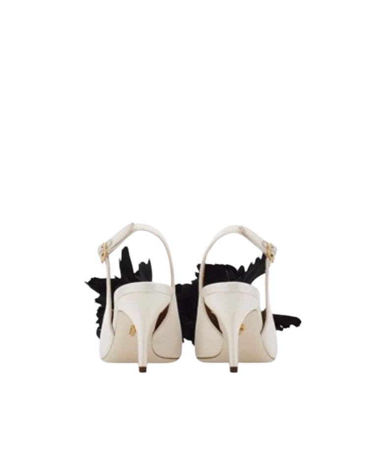 Ferragamo Flower Embellished Slingback