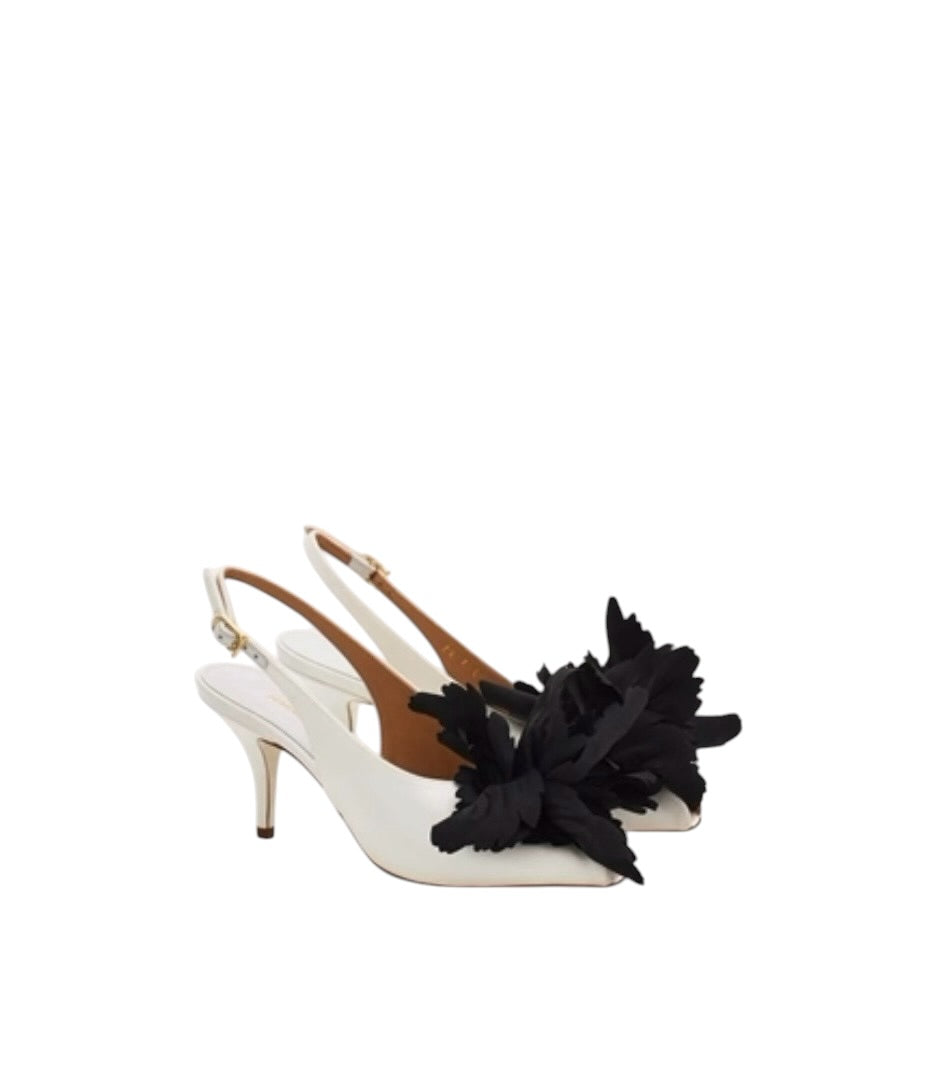 Ferragamo Flower Embellished Slingback