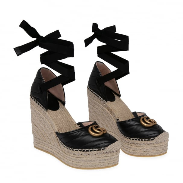 Gucci GG Matelasse Platform Espadrilles