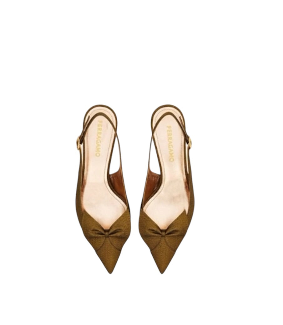 Ferragamo Soft Bow Slingback Pump