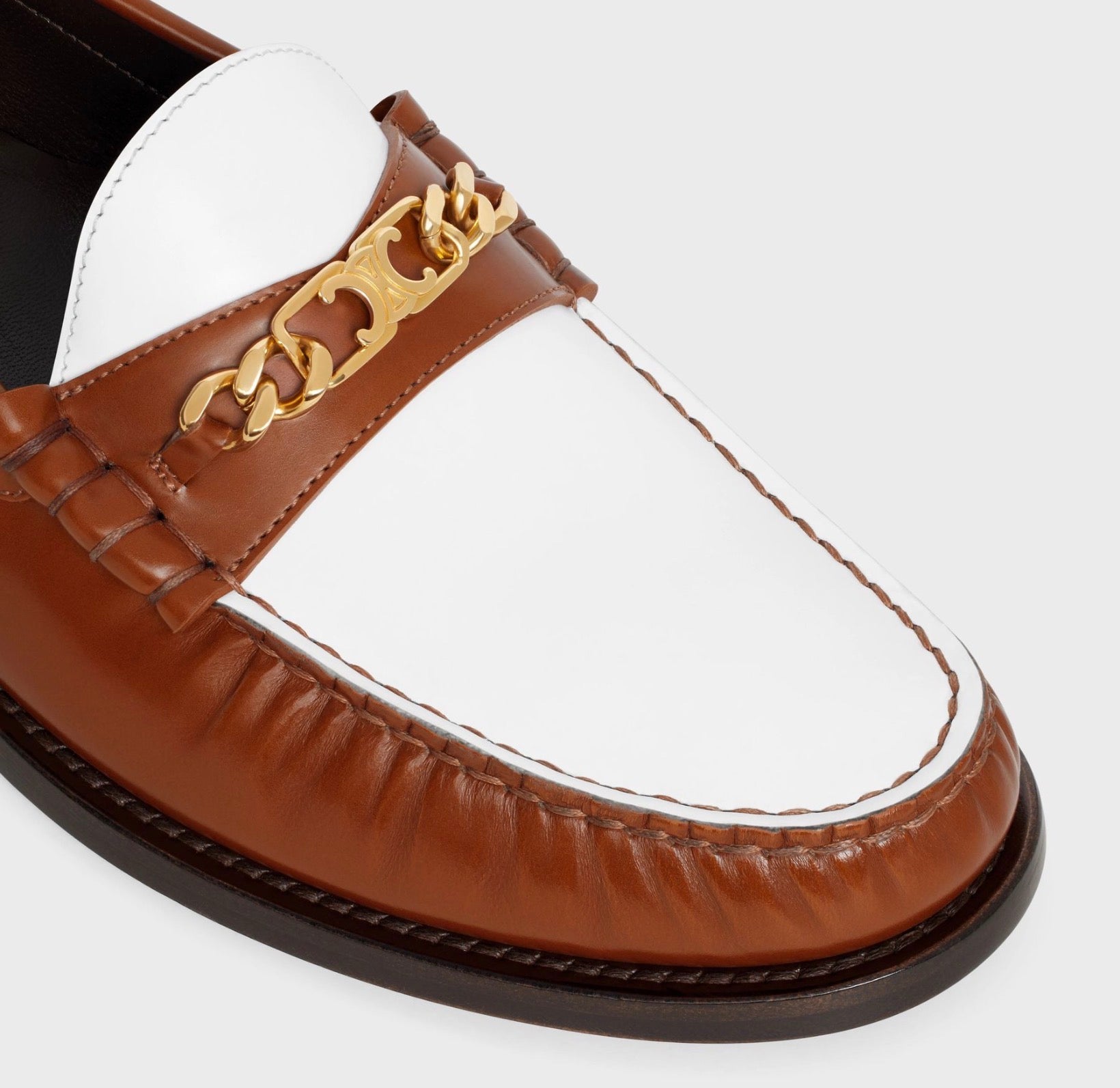 Celine Luco Triomphe Chain Loafers
