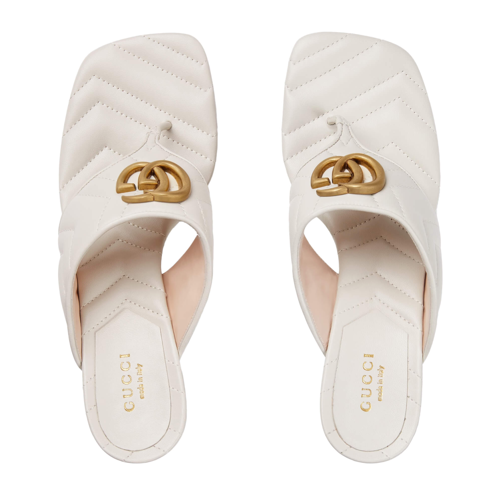 Gucci Double G Thong Heeled Sandals