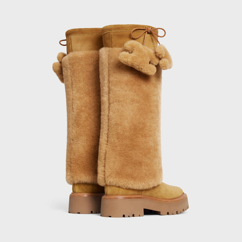 Celine Bulky Triomphe Shearling Boots
