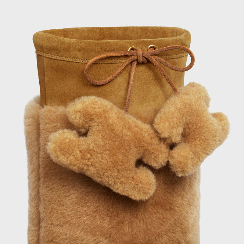 Celine Bulky Triomphe Shearling Boots