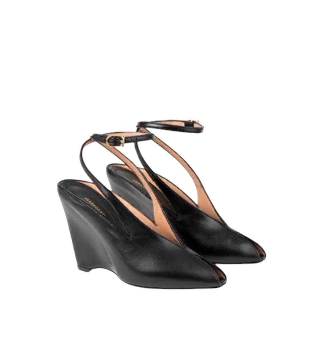 Ferragamo Peep Toe Wedge Sandal