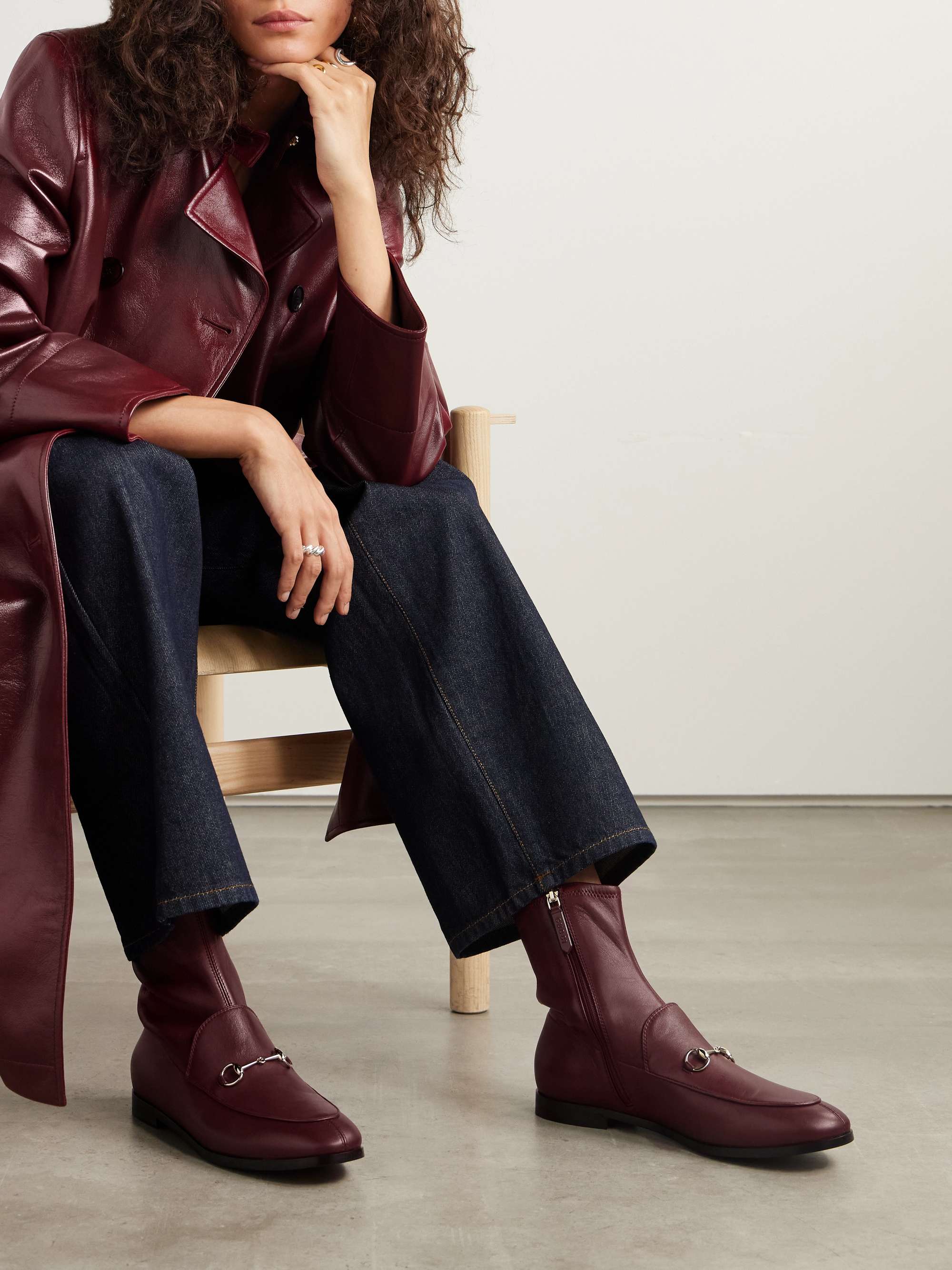 Gucci Horsebit Jordaan Ankle Boots