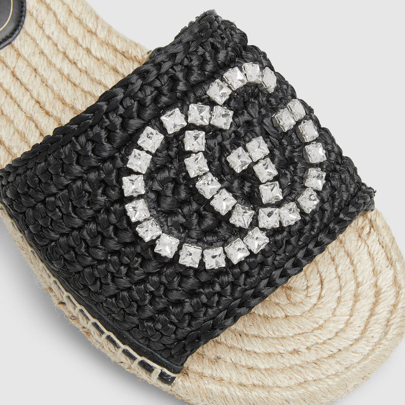 Gucci Crystal Interlocking G Espadriles