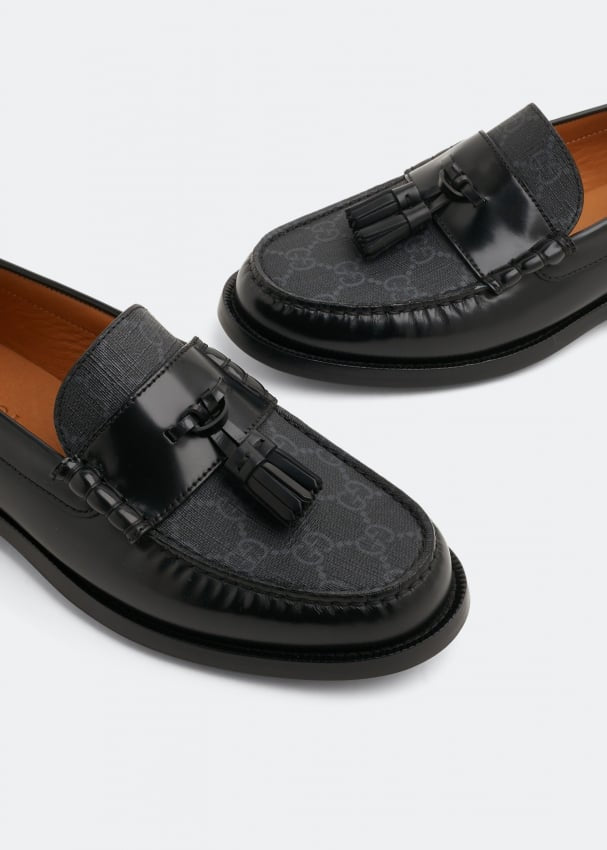 Gucci Tassel GG Leather Loafers