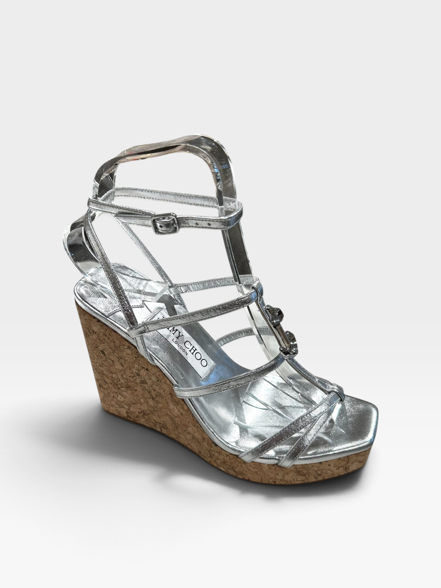 Jimmy Choo JC Leather Wedges  S475BLACK