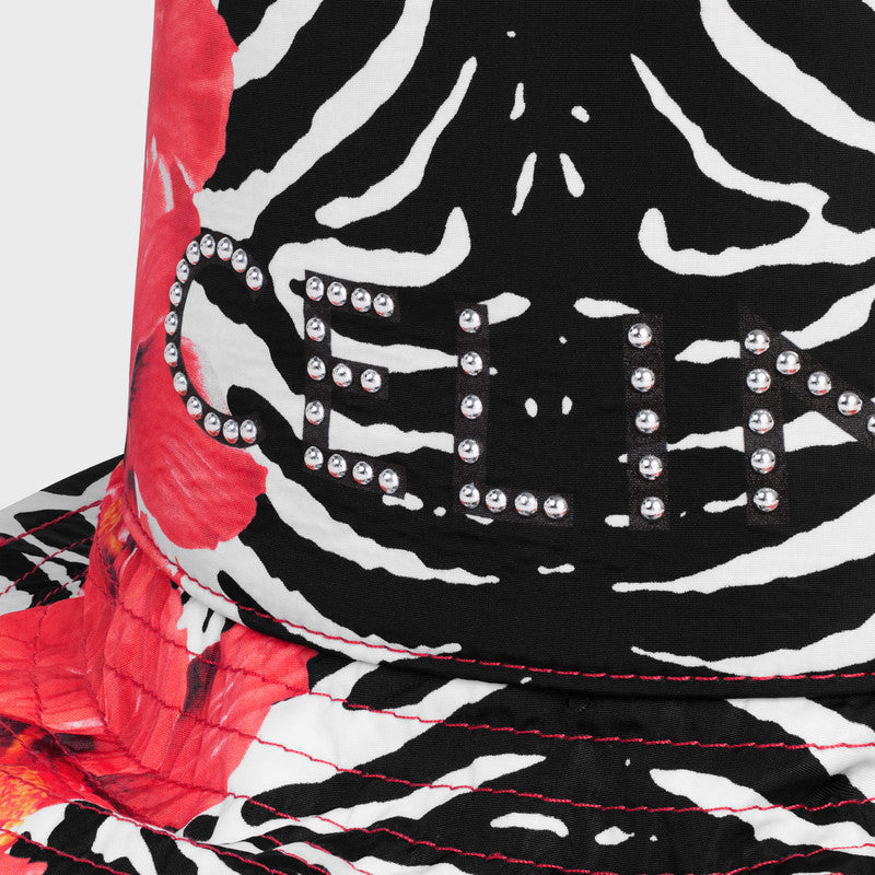 Celine Studs Zebra Nylon Bucket Hat