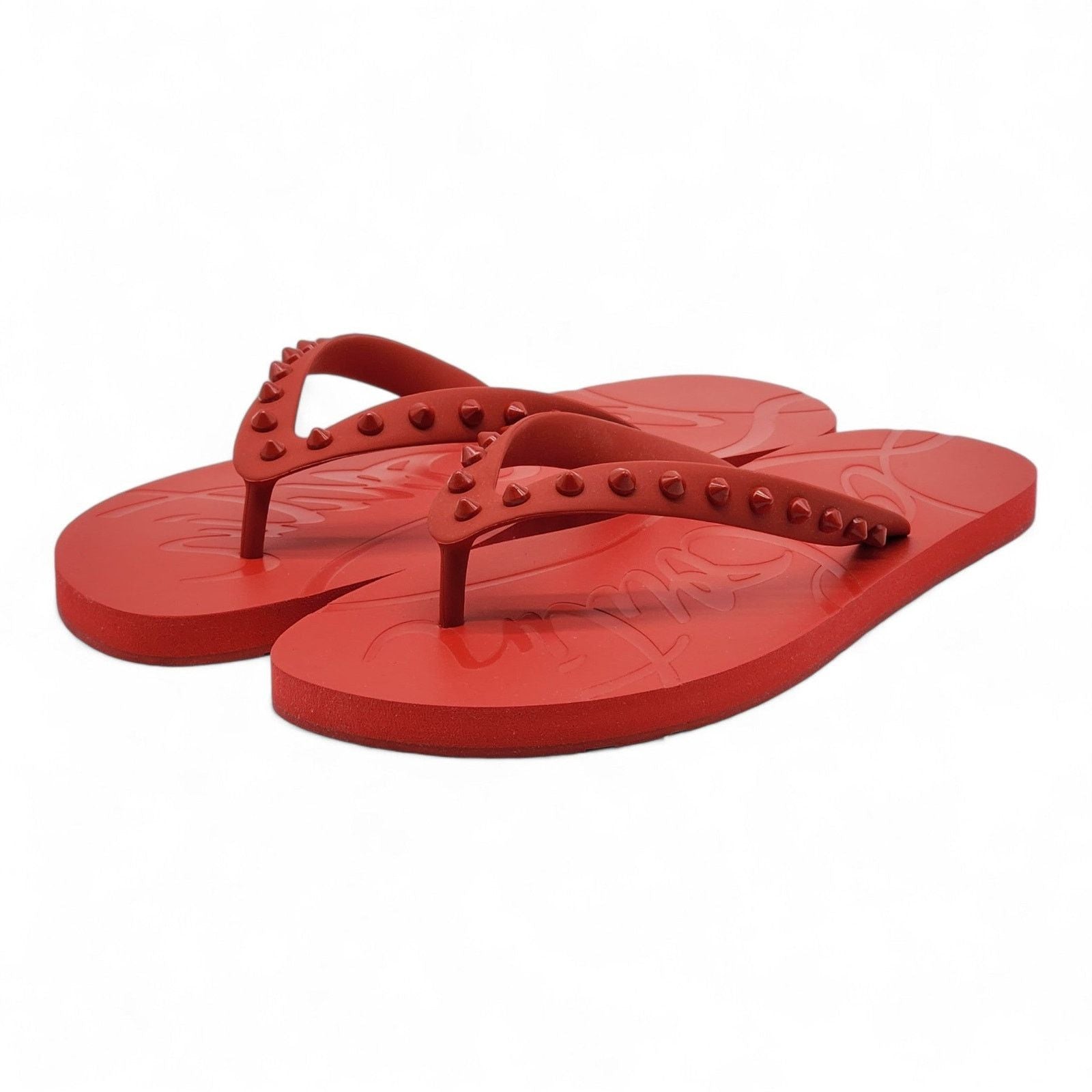 Christian Louboutin Loubi Rubber Flip Flops