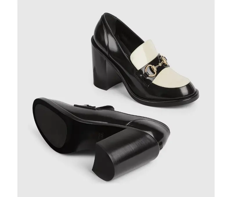 Gucci Horsebit Heeled Loafers