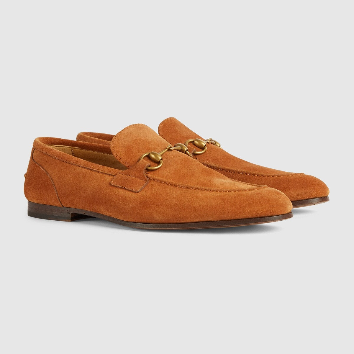 Gucci Horsebit Jordaan Suede Loafers