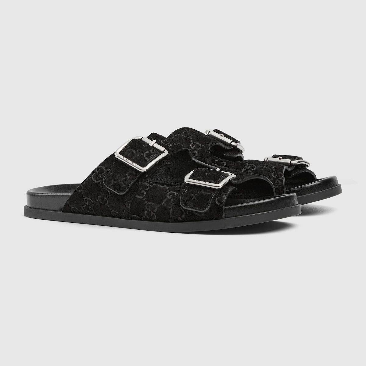 Gucci GG Suede Slide Sandals