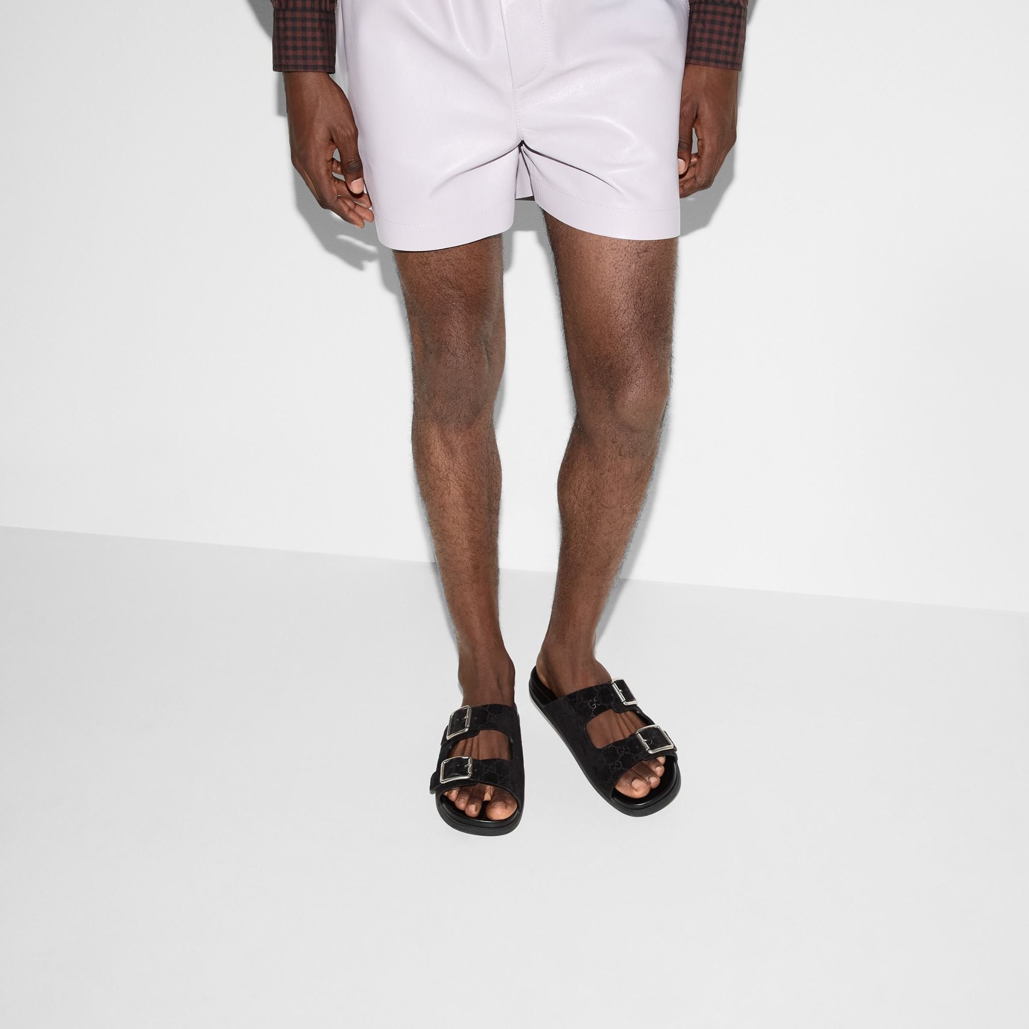 Gucci GG Suede Slide Sandals