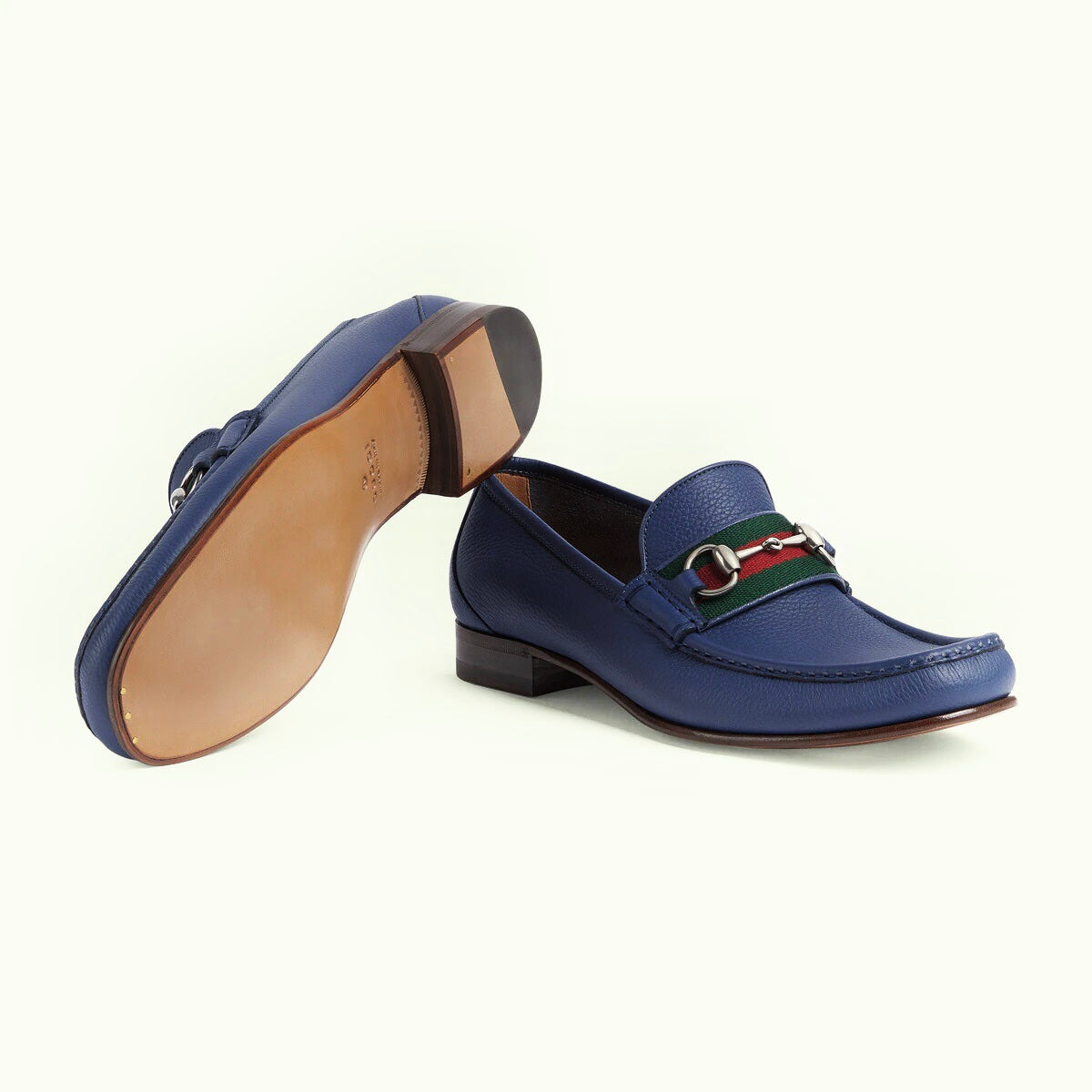 Gucci Horsebit Web Leather Loafers